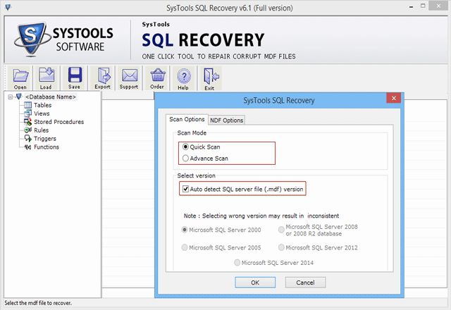 Select SQL version of MDF file